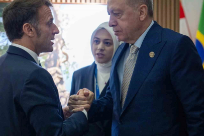 Cumhurbaşkanı Erdoğan, Fransa Cumhurbaşkanı Macron ile bir araya geldi