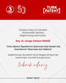 OMÜ’den iki yeni patent: Tepsilerde hijyen ve elektrokromik ölçümde yenilik